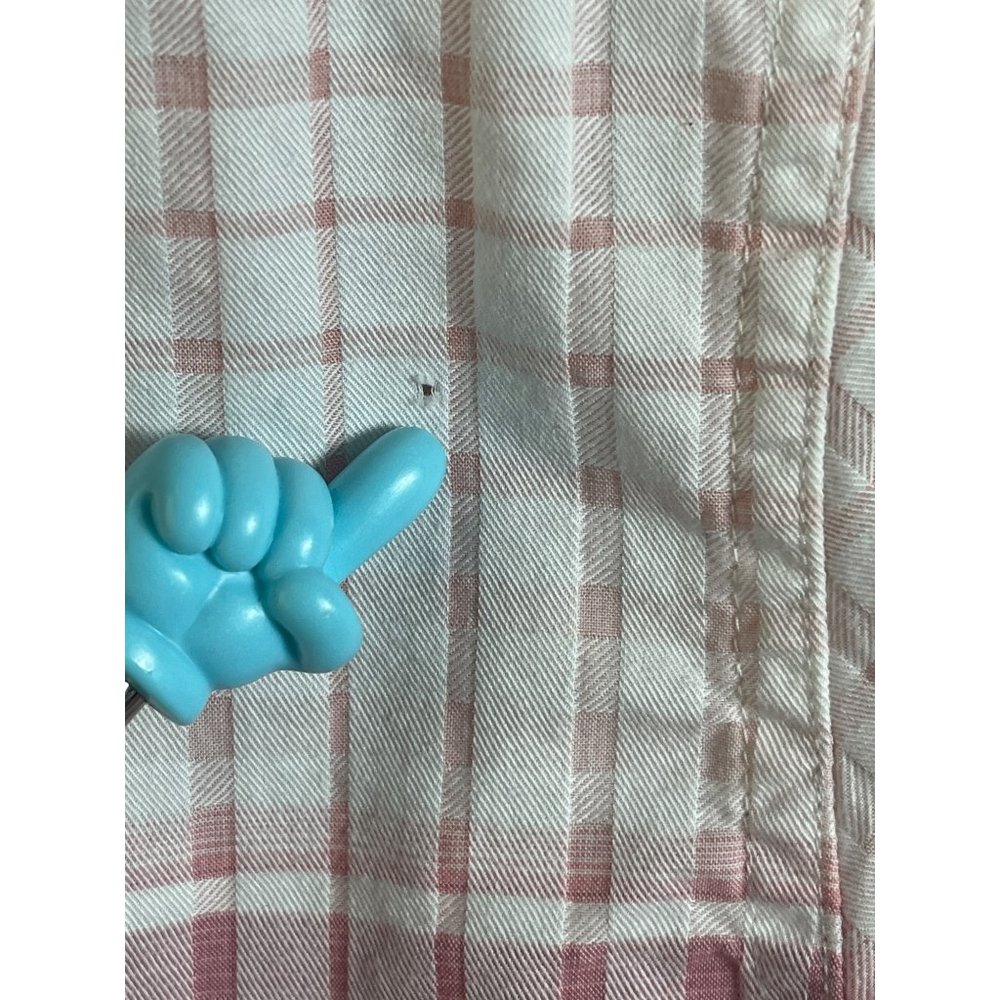 Tommy Bahama Denim Long Sleeve Shirt Cranberry Red White Check Mens Size Large - Picture 6 of 7